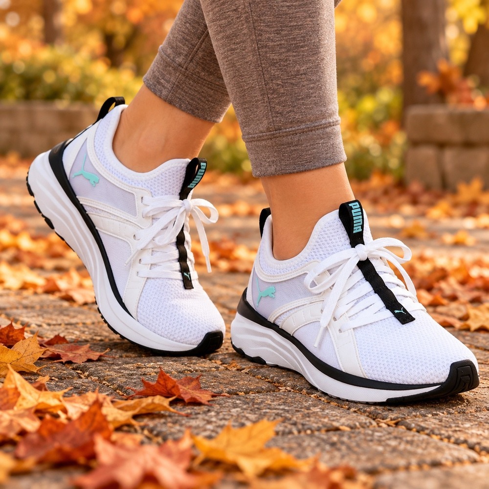 Puma Running Shoes Women 7.5 White Softride Sophia 194355-03 Sneakers